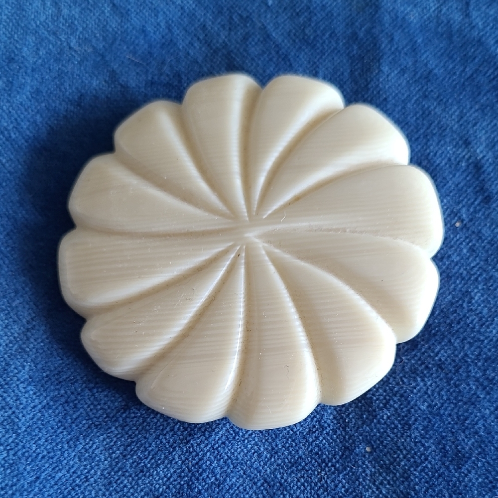 2/$22 Vintage Cream Floral Brooch